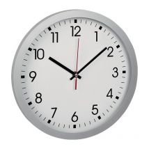 Herter - Orologio da parete al quarzo argento D.300mm 1,5 v numeri tfa