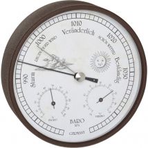TFA Dostmann – Analoge Wetterstation aus Metall mit Glasabdeckung – Barometer, Thermometer, Hygrometer