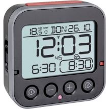 Zanvic - tfa Dostmann 60.2550.01 Funk Wecker Schwarz Alarmzeiten 2 Großes Display