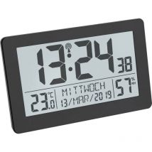 Horloge radiopilotée Tfa Dostmann 60.2557.01 radiopiloté(e) 206 mm x 30 mm x 130 mm noir grand écran