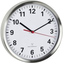 Tfa Dostmann - 60.3529.02 Funk Wanduhr 22 Cm X 4.5 Cm Aluminium Leisegang-uhrwerk, Energiesparfunktion
