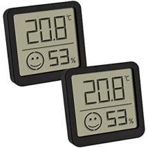 TFA Dostmann 2-pack Thermo-/Hygrometer Schwarz 30.5053.01.02