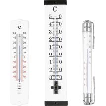 Gartenthermometer Aluminium – Temperaturmessung von +50° bis -40° – modernes Design in Silber und Schwarz