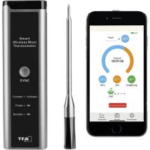 Tfa Dostmann - Kabelloses bbq Fleischthermometer smart bbq küchen-chef Thermomètre de barbecue gris Y342493