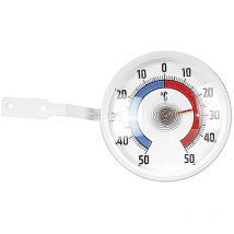 Fensterthermometer weiß – Temperaturmessbereich -50°C bis +50°C – Wetterbeständiges Gehäuse – 12,4 x 2,1 x 7,2 cm