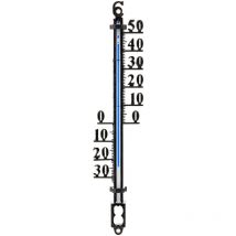 TFA - Dostmann Termometro analogico, 12.5000, in Metallo, Resistente alle intemperie, Altezza 16,5cm, con Materiale di Montaggio, Temperatura