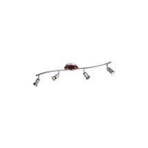 Massive – Barra curva in alluminio con disco in vetro rosso – 1,07 Kg – IP20 – Rosso/Alluminio