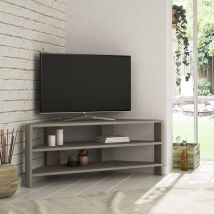 Decortie - Thales Corner Modern tv Stand Multimedia Centre tv Unit Mocha Grey Corner 110cm - Mocha Grey