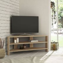 Thales Modernes Eck-Fernsehgerät Multimedia-Center TV-Ecke Eiche 110cm - Oak - Oak - Decortie