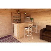 The Bar-Log Cabin, Wooden Garden Room, Timber Summerhouse, Home Office - H103 cm