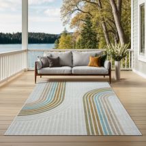 the carpet Porto In- und Outdoor Teppich, Robust, Modernes Design, Wetterfest & UV-beständig, Mehrfach, 160 x 220 cm