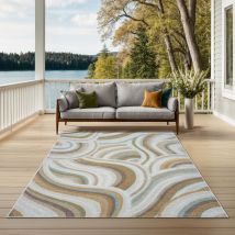 Porto In- und Outdoor Teppich, Robust, Modernes Design, Wetterfest & UV-beständig, Mehrfach, 140 x 200 cm - The Carpet