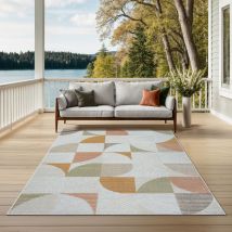 Porto In- und Outdoor Teppich, Robust, Modernes Design, Wetterfest & UV-beständig, Mehrfach, 140 x 200 cm - The Carpet