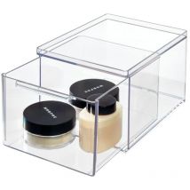 The Home Edit Organizer alto con cassetto estraibile in plastica riciclata trasparente - Idesign