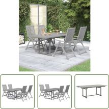 Devenirriche - The Living Store 5-tlg. Garten-Essgruppe Massivholz Akazie - Gartensessel - Gartentisch - Holztisch - Akazienholz - Outdoor Möbel
