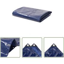 Doc&et² - The Living Store Abdeckplane 650 g/m² 3x4 m Blau - Abdeckplane - Plane - Wasserdichter Stoff - Wetterfeste Plane - Canvas Plane
