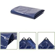 The Living Store Abdeckplane 650 g/m² 4x4 m Blau - Abdeckplane - Plane - Planen - Wasserdichter Stoff - Wetterfeste Plane