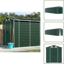 Abri de jardin vert 191x980x198 cm acier galvanisé - Abri De Jardin - Abri Métallique - Rangement Extérieur - Cabane Extérieure - Outillage - The