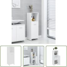Longziming - The Living Store Armoire de salle de bain Blanc 30x30x95 cm Bois d'ingénierie - Meuble De Salle De Bain - Armoire De Salle De Bain