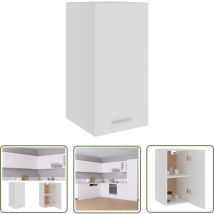Devenirriche - The Living Store Armoire suspendue Blanc 29,5x31x60 cm Bois d'ingénierie - Armoire Suspendu - Meuble De Cuisine - Rangement Cuisine