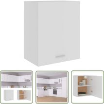 Armoire suspendu blanc 50x31x60 cm bois d'ingénierie - Armoire Suspendue - Meuble De Cuisine - Rangement Cuisine - Armoire Blanche - Armoire Bois