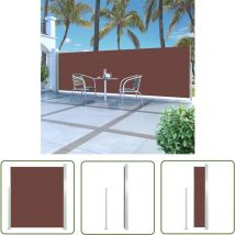 The Living Store Ausziehbare Seitenmarkise 160x500 Cm Braun - Gartensorgen - Sonnenschutz - Seitenmarkise - Balkonschutz - Terrassenüberdachung