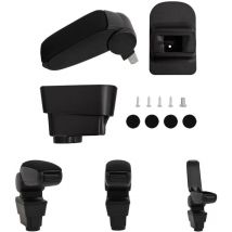 The Living Store Auto-Armlehne Schwarz 11x35x(32-49) cm abs - Kfz-Sitze - Schwarz