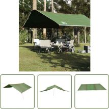 Bâche de camping vert 420x440 cm imperméable - Tente De Camping - Bâche De Camping - Abri De Camping - Protection Contre La Pluie - Résistant Au Vent