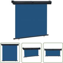 Balkon-Seitenmarkise 175x250 cm Blau - Balkonmarkise - Sonnensegel - Sichtschutz - Windschutz - Außenmarkise - The Living Store