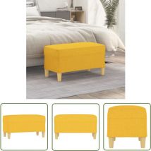Banc Jaune clair 70x35x41 cm Tissu - Banc Entrée - Banc Design - Banc Moderne - Banc Tissu - Banc Jaune - The Living Store