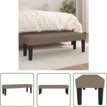 The Living Store Banc Taupe 100x30x30 cm Tissu - Banc Design - Banc Moderne - Banc Entrée - Banc Salle à Manger - Banc Chambre