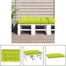 The Living Store - Coussin de palette vert vif 120x80x12 cm tissu - Coussin Exterieur - Coussin Patio - Coussin Jardin - Coussin Design - Coussin