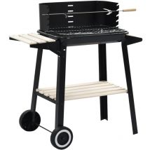 The Living Store - Barbecue au charbon de bois avec roulettes Noir