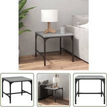 The Living Store Beistelltisch Grau Sonoma 40x40x35 cm Holzwerkstoff - Couchtisch - Beistelltisch - Industriel Stil - Grau - Wohnzimmerstil