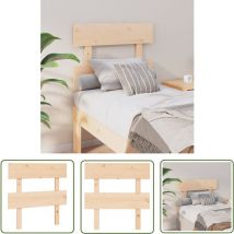 The Living Store Bett-Kopfteil 78,5x3x81 cm Massivholz Kiefer - Bettkopf - Holzbettkopf - Kiefernholz - Massives Holz - Kopfteil Für Bett