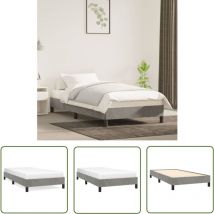 The Living Store Bettgestell ohne Matratze Hellgrau 80x200 cm Samt - Samt Bett - Bettrahmen - Doppelbett - Boxspringbett - Hellgraues Bett