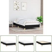 Galozzoit - The Living Store Bettgestell ohne Matratze Schwarz 90x200 cm Stoff - Bettrahmen - Doppelbett - Boxspringbetten - Lattenrost