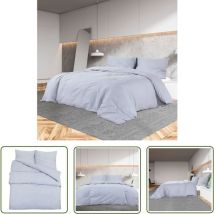 The Living Store Bettwäsche-Set Grau 200x200 cm Baumwolle - Bettsachen - Bettwäsche - Baumwollbettwäsche - Grau - Doppelbett