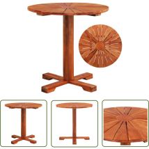 The Living Store - Table de bistro 70x70 cm Bois d'acacia massif - Table De Jardin - Table Bistrot - Acacia Massif - Mobilier De Jardin - Décoration