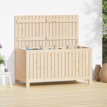 The Living Store - Boîte de rangement de jardin 121x55x64 cm Bois massif de pin Brun