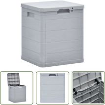 The Living Store - Boîte de rangement de jardin 90 l Gris clair - Boîte De Rangement Jardin - Coffre De Jardin - Rangement Extérieur - Coffre Étanche