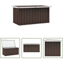 Longziming - The Living Store Boîte de rangement de jardin Marron 129x67x65 cm - Boîte De Rangement Jardin - Coffre De Jardin - Rangement Extérieur