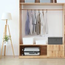 The Living Store - Boîte de rangement Tissu 50x30x25 cm Anthracite Anthracite