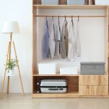 Boîte de rangement Tissu 50x30x25 cm Gris - The Living Store