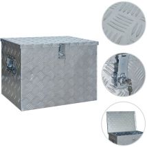 The Living Store - Boîte en aluminium 610x430x455 mm Argenté Argent