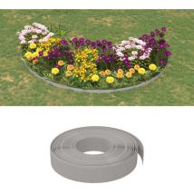 Bordure de jardin Gris 10 m 10 cm polyéthylène The Living Store Gris
