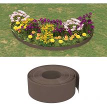 Bordure de jardin marron 10 m 20 cm polyéthylène The Living Store Brun