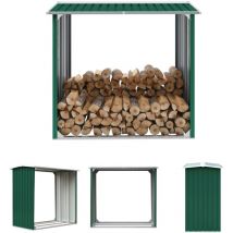 Galozzoit - The Living Store Brennholzlager Verzinkter Stahl 172x91x154 cm Grün - Zubehör für Feuerholz-Aufbewahrung