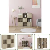 Les Tendances - The Living Store Bücherregal Sonoma-eiche 90x30x90 Cm Holzwerkstoff - Buche Regal - Bücherregal - Wohnraumorganisation - 