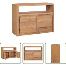 Longziming - The Living Store Buffet 80x30x60 cm bois de teck massif - Buffet - Meuble tv - Commode - Rangement - Bois De Teck